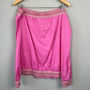 Lilly Pulitzer Vintage Off The Shoulder Long Sleeve Top. Size Small.